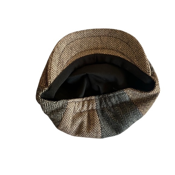 Jaxon Kids Herringbone Beret - Black and Tan - Picture 4 of 4